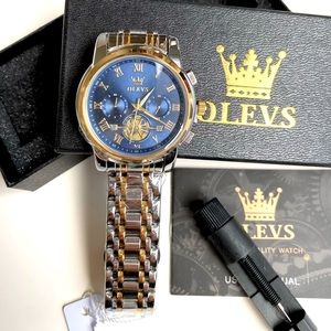 OLEVS 2859 Waterproof Luminous Chronograph Quartz Stainless Steel Male Watch